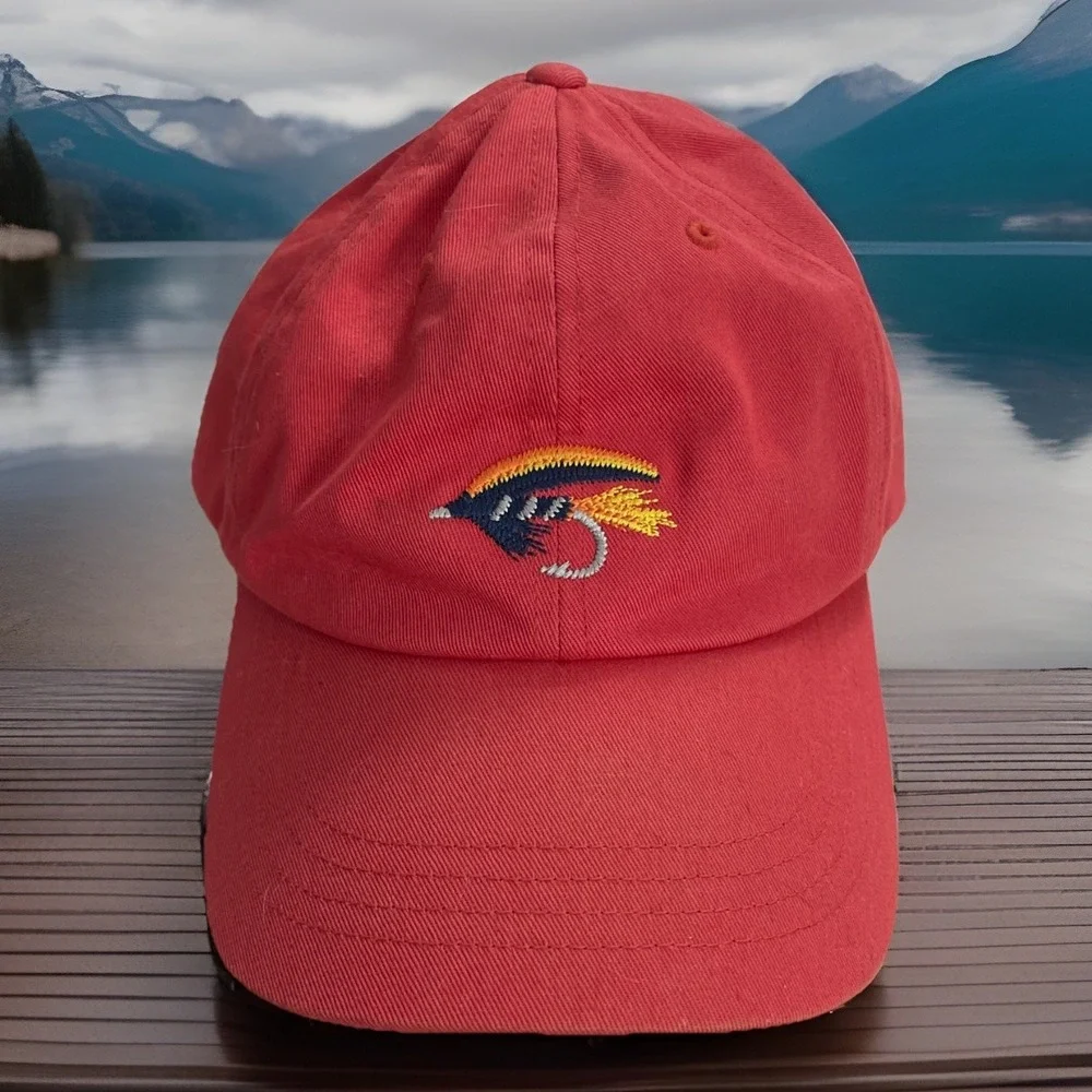Columbia Sportswear‎ Fishing Baseball Cap Hat peach. Cotton Strapback One Size